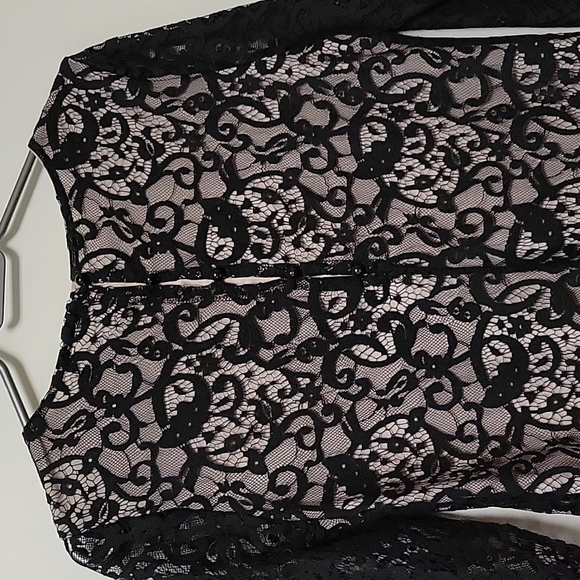 H&M - Medium, black lace overlay dress - Picture 3 of 4